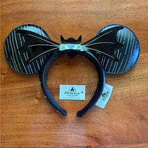 Disneyland Shanghai Jack Skellington Bat Mickey Ears Headband